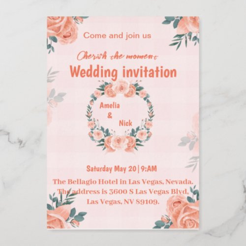 Elegant Floral Wedding Invitation Cards _ Exquisit