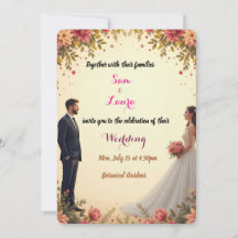 Elegant Floral Wedding Invitation – Custom