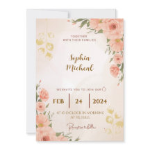 Elegant Floral Wedding Invitation | Customizable T