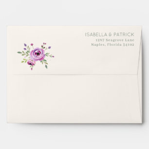 Elegant Floral Wedding Invitation Envelope
