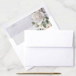 Elegant Floral Wedding Invitation Envelope Liner