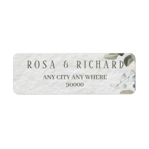 Elegant Floral Wedding Invitation Label