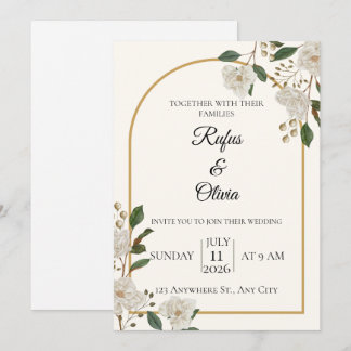 Elegant Floral Wedding Invitation Template