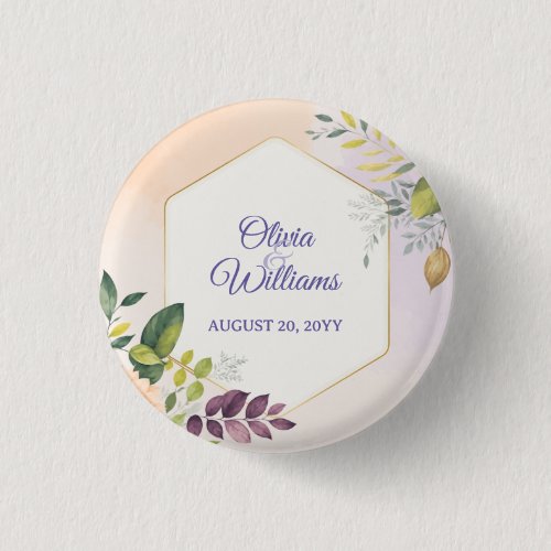 Elegant Floral Wedding Invitation Template Button