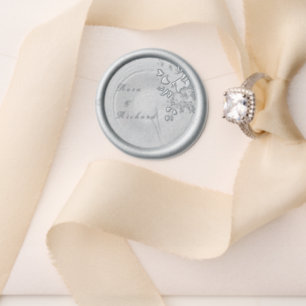 Elegant Floral Wedding Invitation Wax Seal Stamp