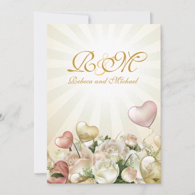 Elegant Floral Wedding Invites (Front)