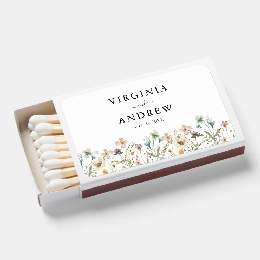 Disover Elegant Floral Wedding Matchboxes
