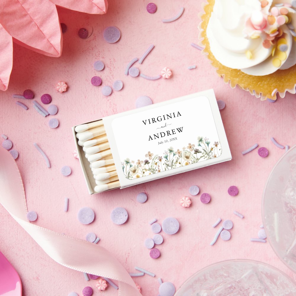 Disover Elegant Floral Wedding Matchboxes