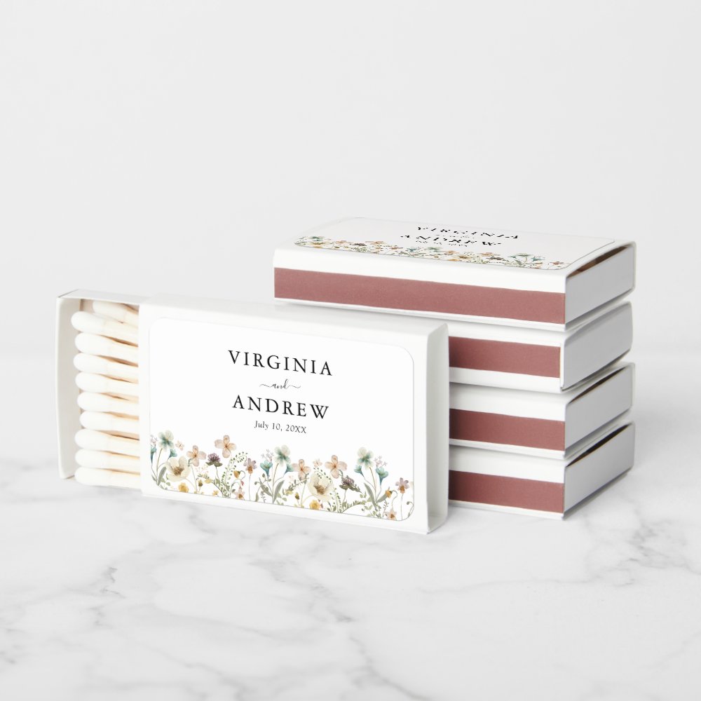 Disover Elegant Floral Wedding Matchboxes