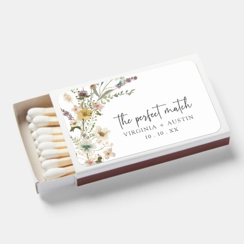 Elegant Floral Wedding Matchboxes