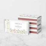 Elegant Floral Wedding Matchboxes<br><div class="desc">Elegant Floral Wedding Matchboxes. This elegant wildflower wedding matches feature beautiful hand-painted watercolor blush pink,  dusty blue,  and sage green pressed flowers arranged as a beautiful frame.  Find matching items in the Wildflower Wedding Collection.</div>