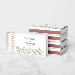 Elegant Floral Wedding Matchboxes