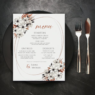 Elegant Floral Wedding Menu