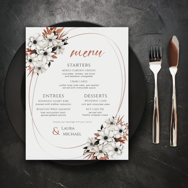 Elegant Floral Wedding Menu (Creator Uploaded)