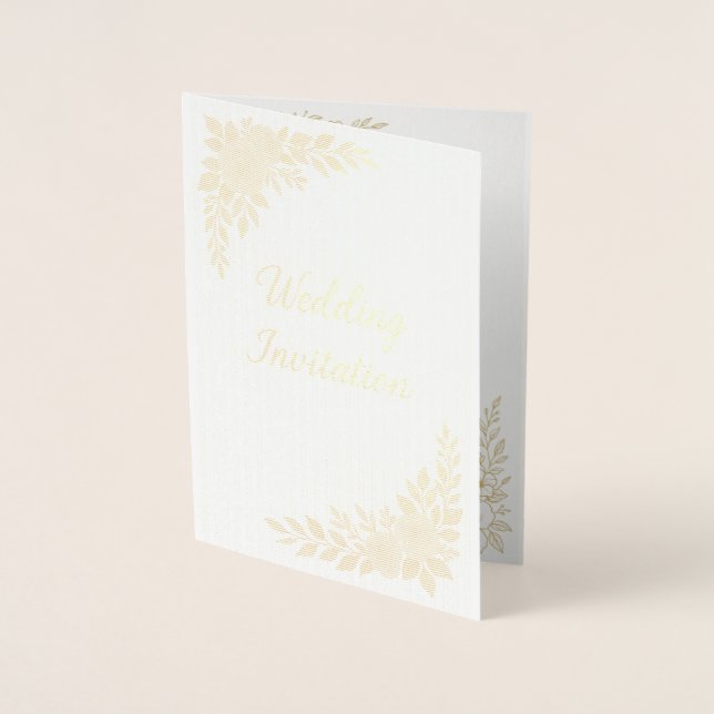 Elegant Floral Wedding Note Card  (Front)