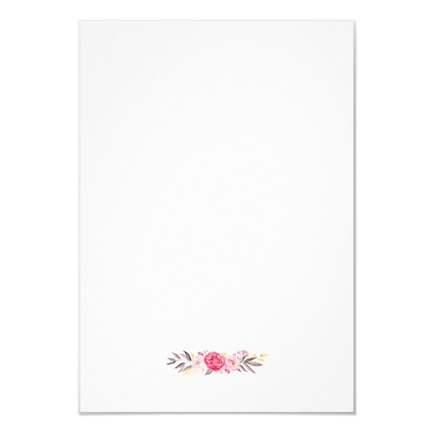 Elegant Floral Wedding Place Setting Thank You Card