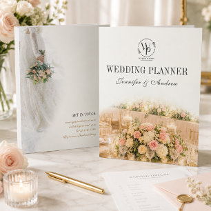 Elegant Floral Wedding Planner Custom Pocket Folder
