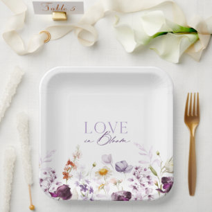 Elegant Floral Wedding Plate – Love in Bloom