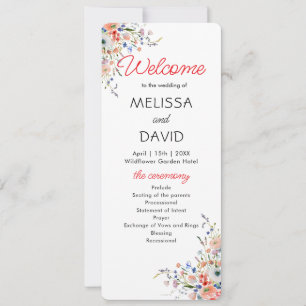 Elegant Floral Wedding Program