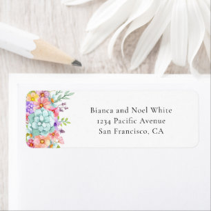 Elegant Floral Wedding Return Address Labels
