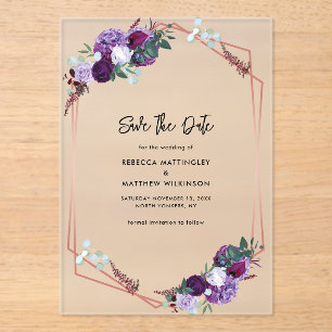 Elegant Floral Wedding Save the Date