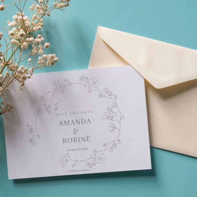 Elegant Floral Wedding Save The Date (Creator Uploaded)