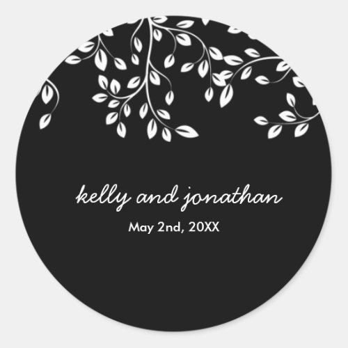 Elegant Floral Wedding Stickers