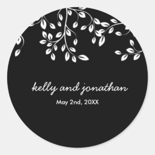 Elegant Floral Wedding Stickers