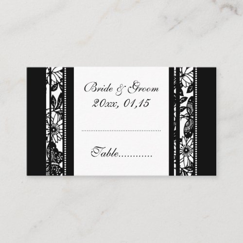 Elegant Floral Wedding Table Place Setting Cards Business Cards