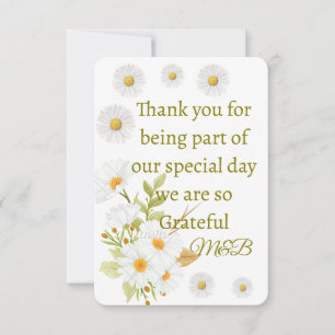 Elegant Floral Wedding Thank You Card