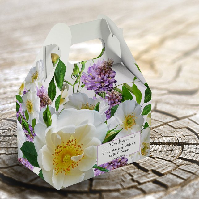 Elegant Floral Wedding Thank You Favor Box (Creator Uploaded)