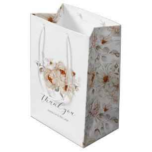 Elegant Floral Wedding Thank You Gift Bag