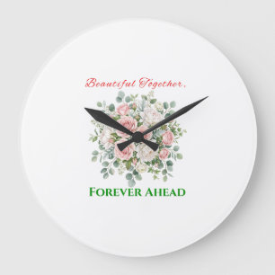 Elegant Floral Wedding Watch Large Clock