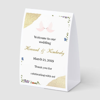 Elegant Floral Wedding Welcome Sign