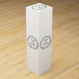 Elegant floral wedding wine box