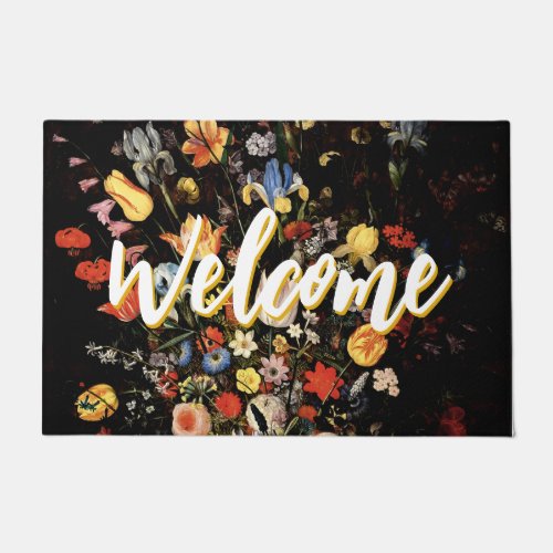 Elegant Floral Welcome Doormat