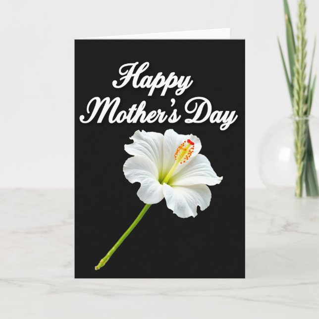 Elegant Floral White Card (Front)