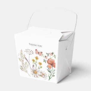 Elegant Floral Wildflower Favor Boxes