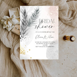 Elegant Floral Winter Bride-to-Be Party Invitation
