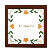 Elegant Floral With Gold Hearts Custom Wedding