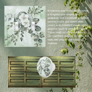 Elegant Floral with Greenery  Light Switch Cover