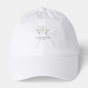 Elegant Floral Wreath Custom Logo Template Hat