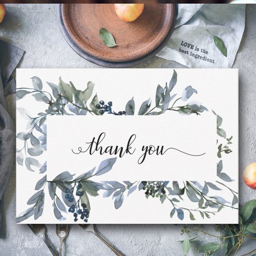 Elegant Floral Wreath Sympathy Thank You