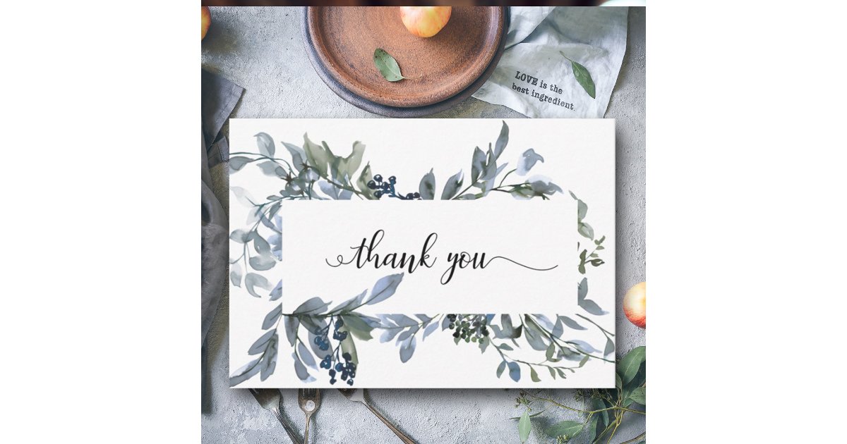 Elegant Floral Wreath Sympathy Thank You Card | Zazzle