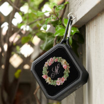 Elegant Floral Wreath w/Monogram Bluetooth Speaker