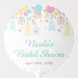 Elegant Floral Yellow and Pink Bridal Shower Balloon