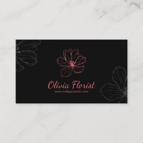 Elegant Florist Business Card