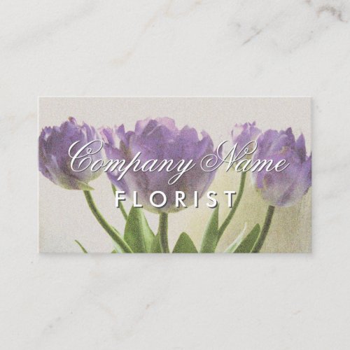 Elegant florist business card design with flowers