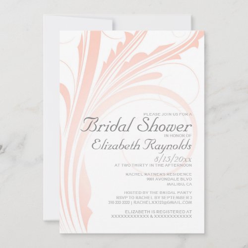 Elegant Flourish Bridal Shower Invitations