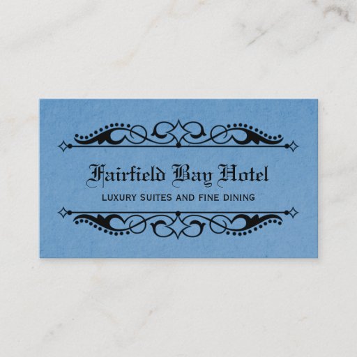 Customizable Elegant Flourish Business Card, Blue